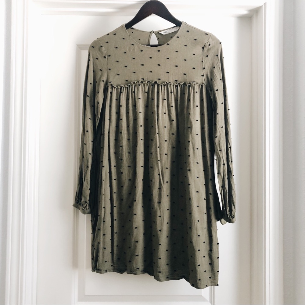 Zara Baby Doll Long Sleeve Dress